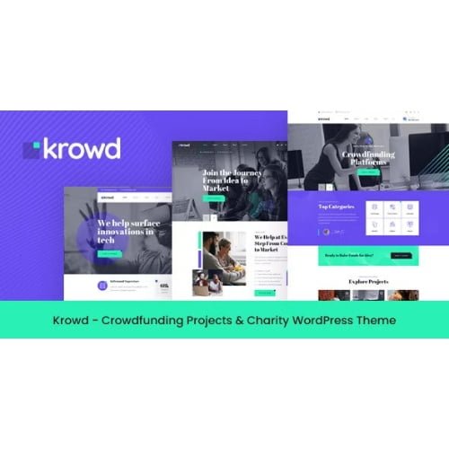 Krowd-Crowdfunding-Charity-WordPress-Theme.jpg Krowd – Crowdfunding & Charity WordPress Theme - Image 1