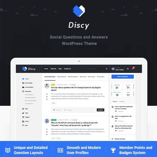 discy.jpg Discy – Social Questions and Answers WordPress Theme - Image 1