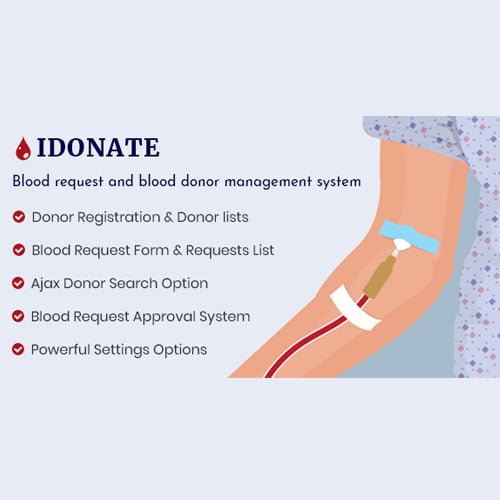 idonate.jpg IDonatePro – Blood Donation, Request And Donor Management WordPress Plugin - Image 1
