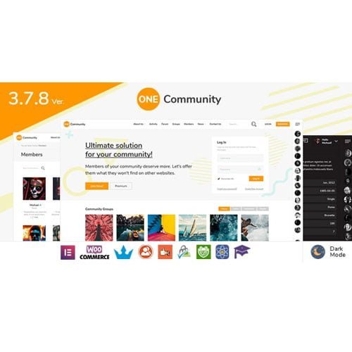 onecommunity.jpg OneCommunity – BuddyPress Membership Theme - Image 1